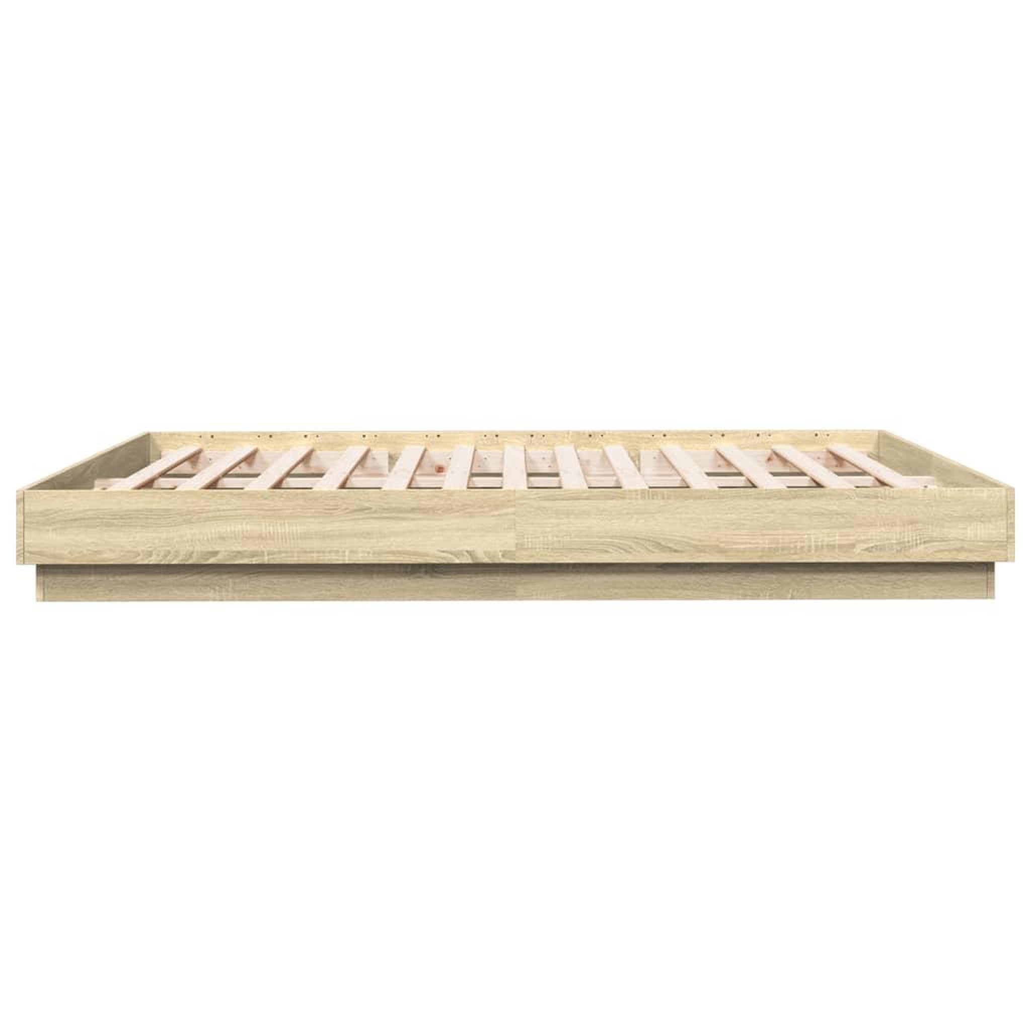 Voir la diapositive 5 : VIDAXL Cadre de lit sans matelas chene sonoma 200x200 cm