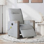 Voir la diapositive 3 : VIDAXL Fauteuil de massage inclinable electrique gris clair tissu