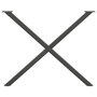 Voir la diapositive 5 : VIDAXL Pieds de table a manger forme de X 2 pcs 90x(72-73) cm acier