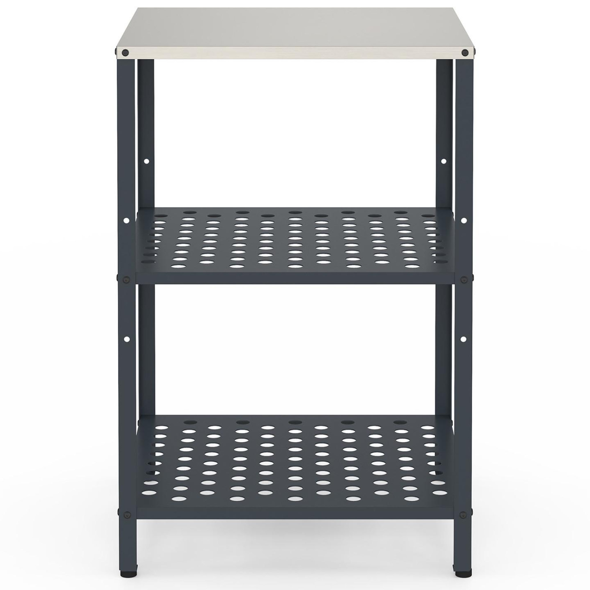 Voir la diapositive 4 : ID MARKET Meuble de cuisine extérieure pareo 2 étagères en acier gris anthracite