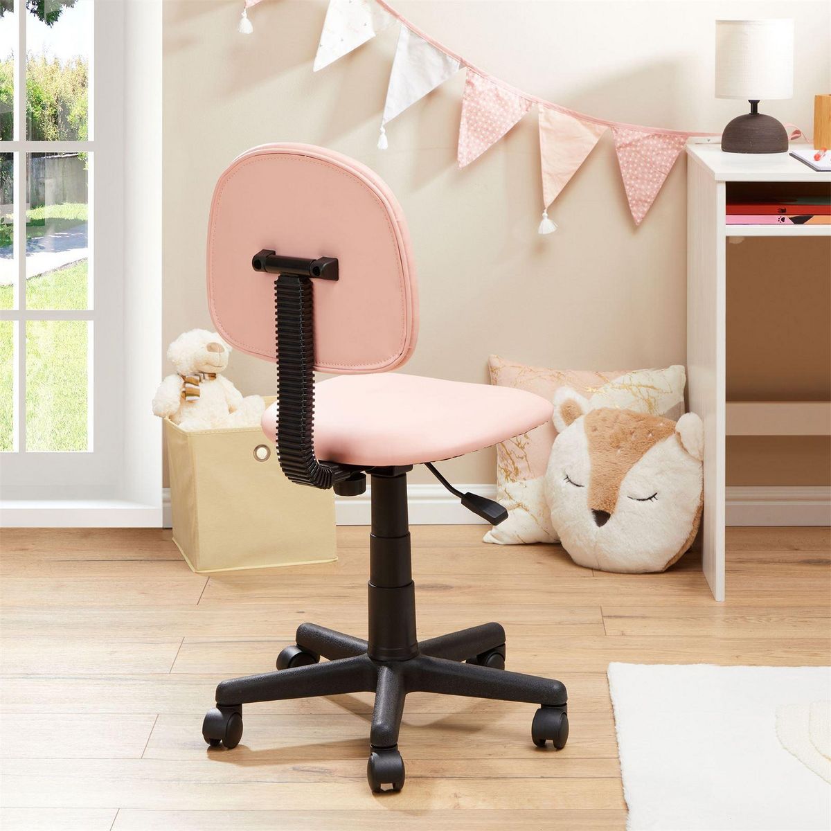 IDIMEX Chaise de bureau pour enfant UNICORN, rev&#xEA;tement synth&#xE9;tique avec motif licorne