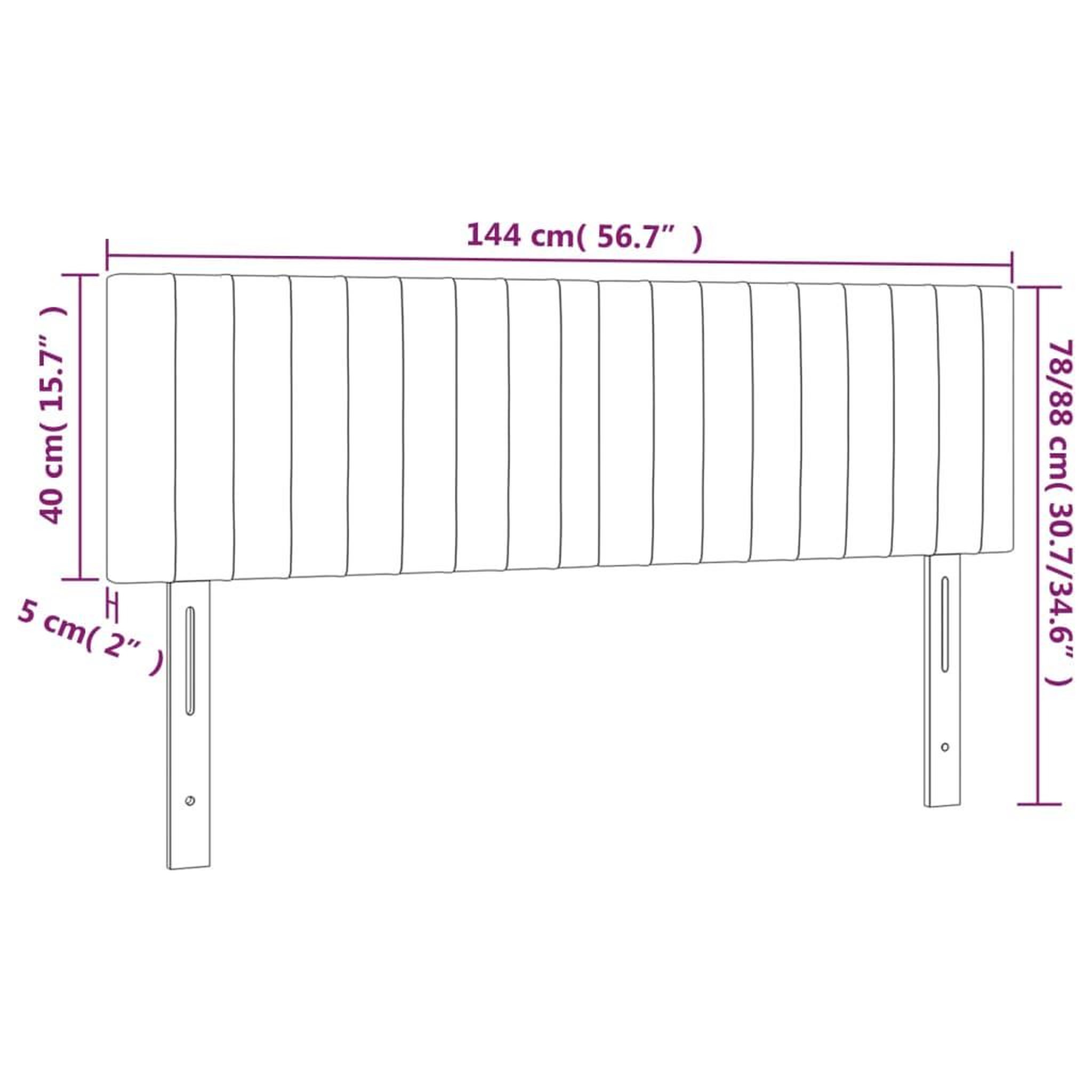 Voir la diapositive 6 : VIDAXL Tetes de lit 2 pcs Gris fonce 72x5x78/88 cm Velours
