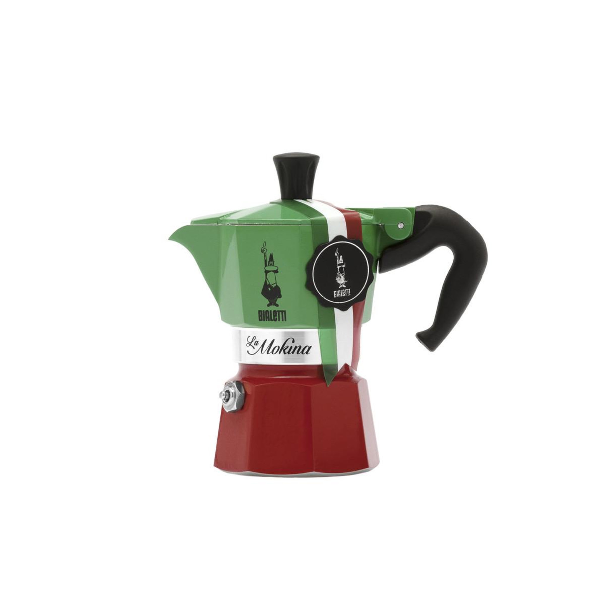 Voir la diapositive 3 : BIALETTI Cafetière Bialetti La Mokina Italia Tricolore Rouge et Vert
