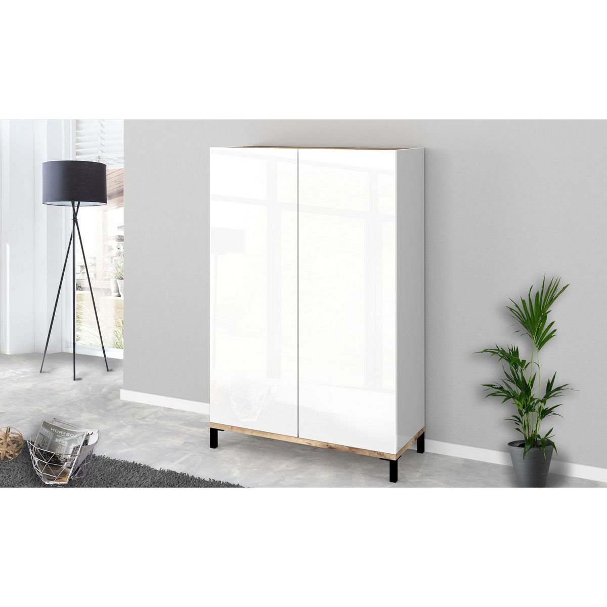 Meuble à chaussures 2 portes L90cm BARI