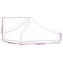Voir la diapositive 6 : VIDAXL Toit de tente de reception 2x2 m Terre cuite 270 g/m^2