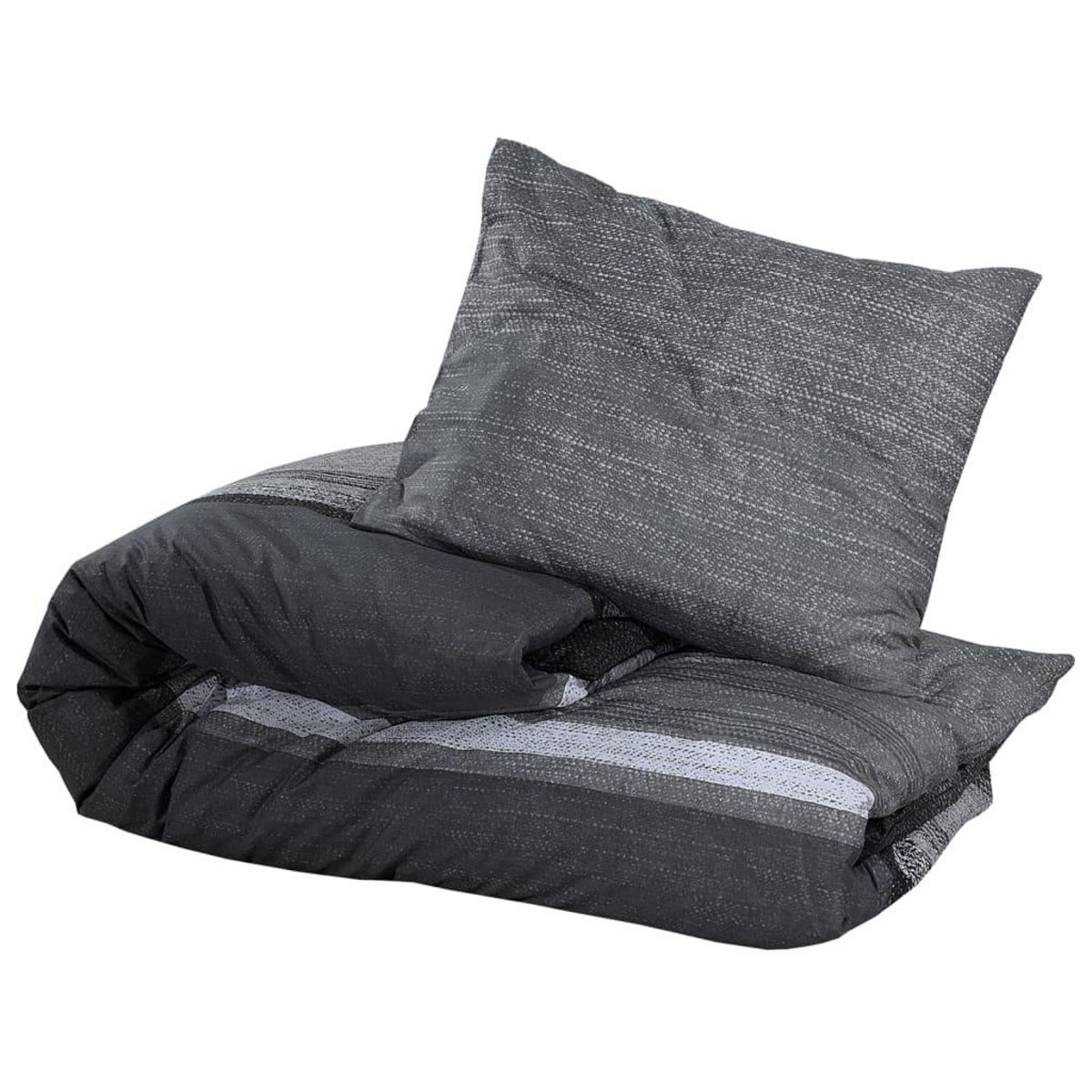 VIDAXL Ensemble de housse de couette gris fonce 200x200 cm Coton