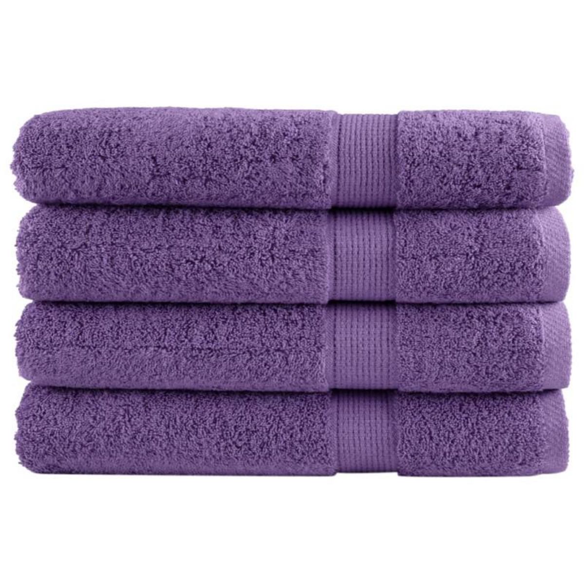 VIDAXL Serviettes de sauna de qualité supérieure SOLUND 4 pcs violet
