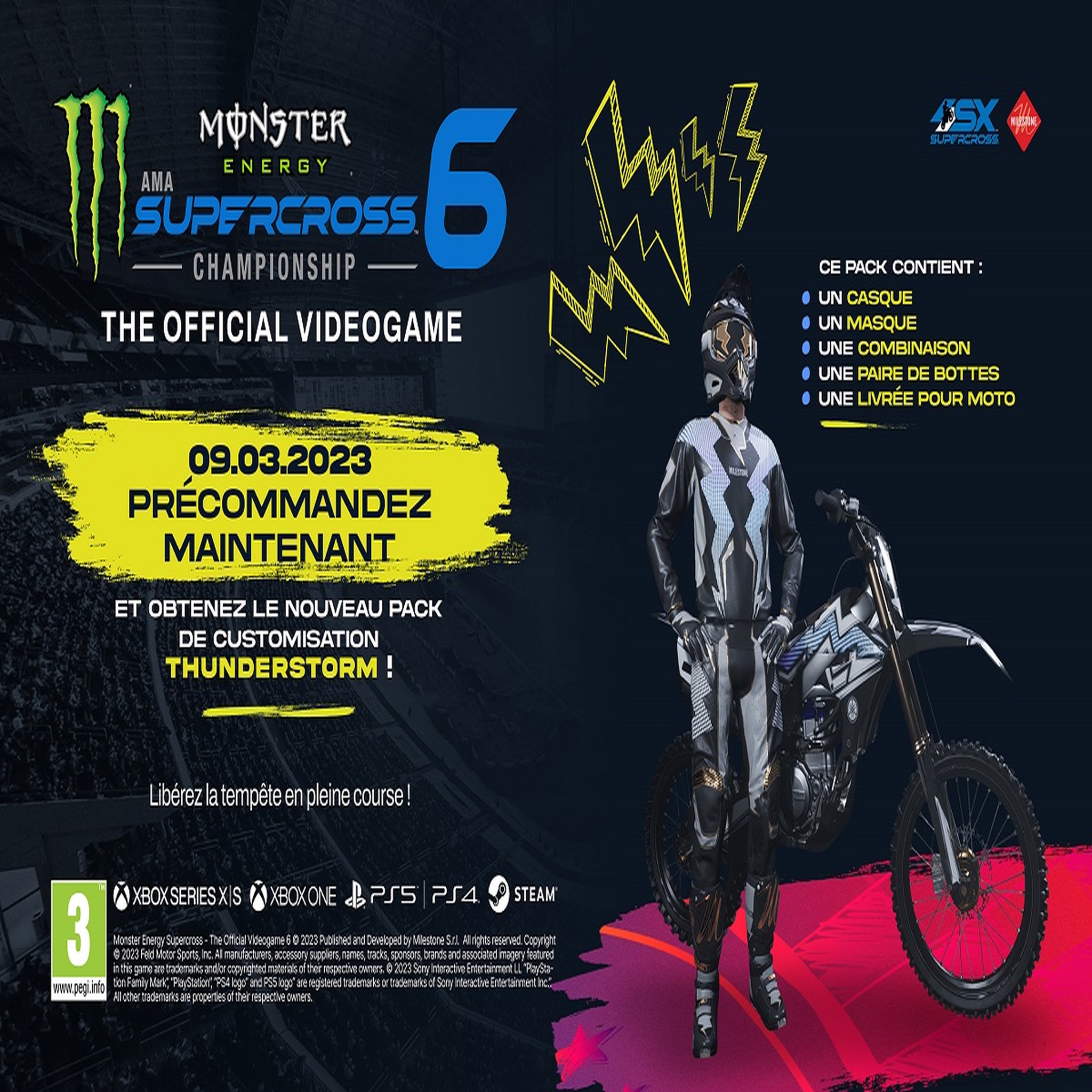Voir la diapositive 2 : Monster Energy Supercross 6 PS4
