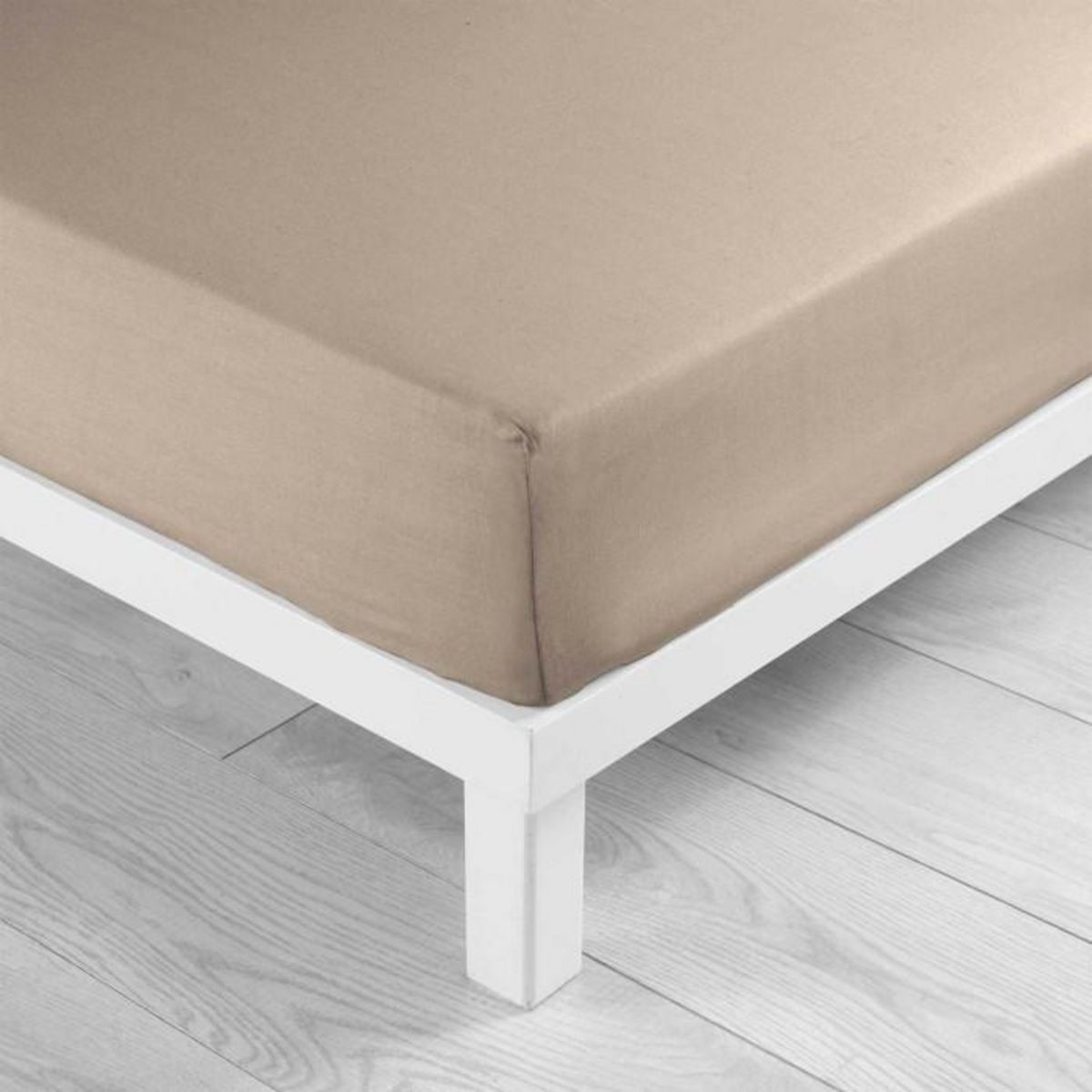 Paris Prix Drap Housse  Lina  160x200cm Sable