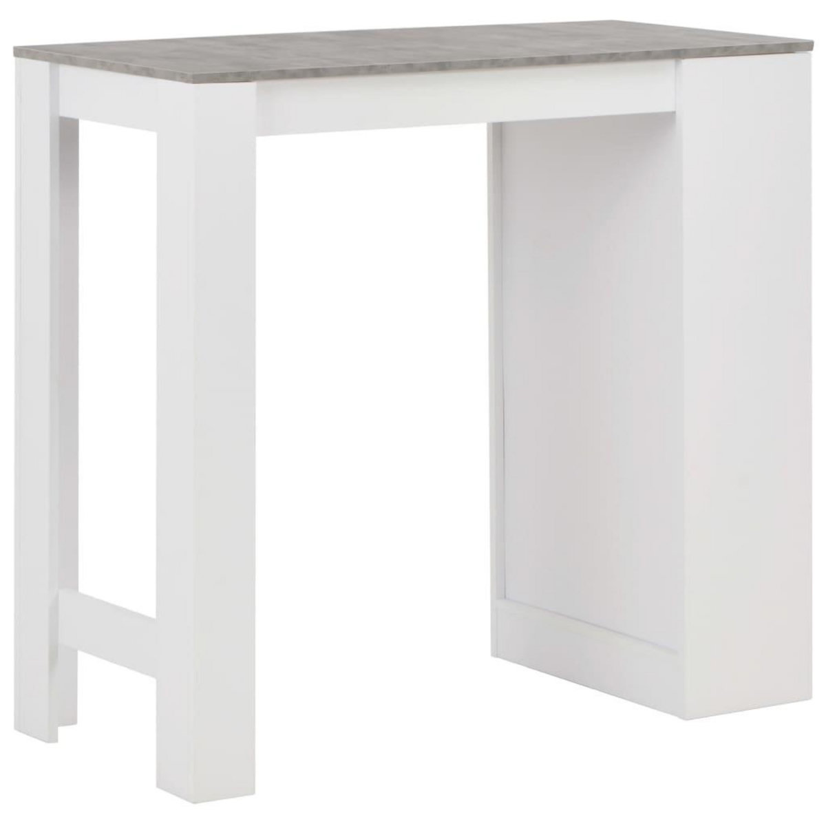 VIDAXL Table de bar avec etagere Blanc 110x50x103 cm