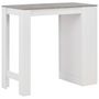Voir la diapositive 3 : VIDAXL Table de bar avec etagere Blanc 110x50x103 cm