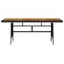 Voir la diapositive 2 : VIDAXL Table de jardin Noir 160x70x72 cm Resine tressee et acacia