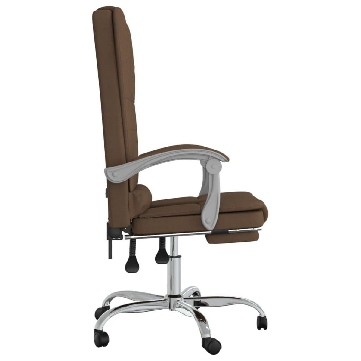 VIDAXL Fauteuil de massage inclinable de bureau Marron Tissu