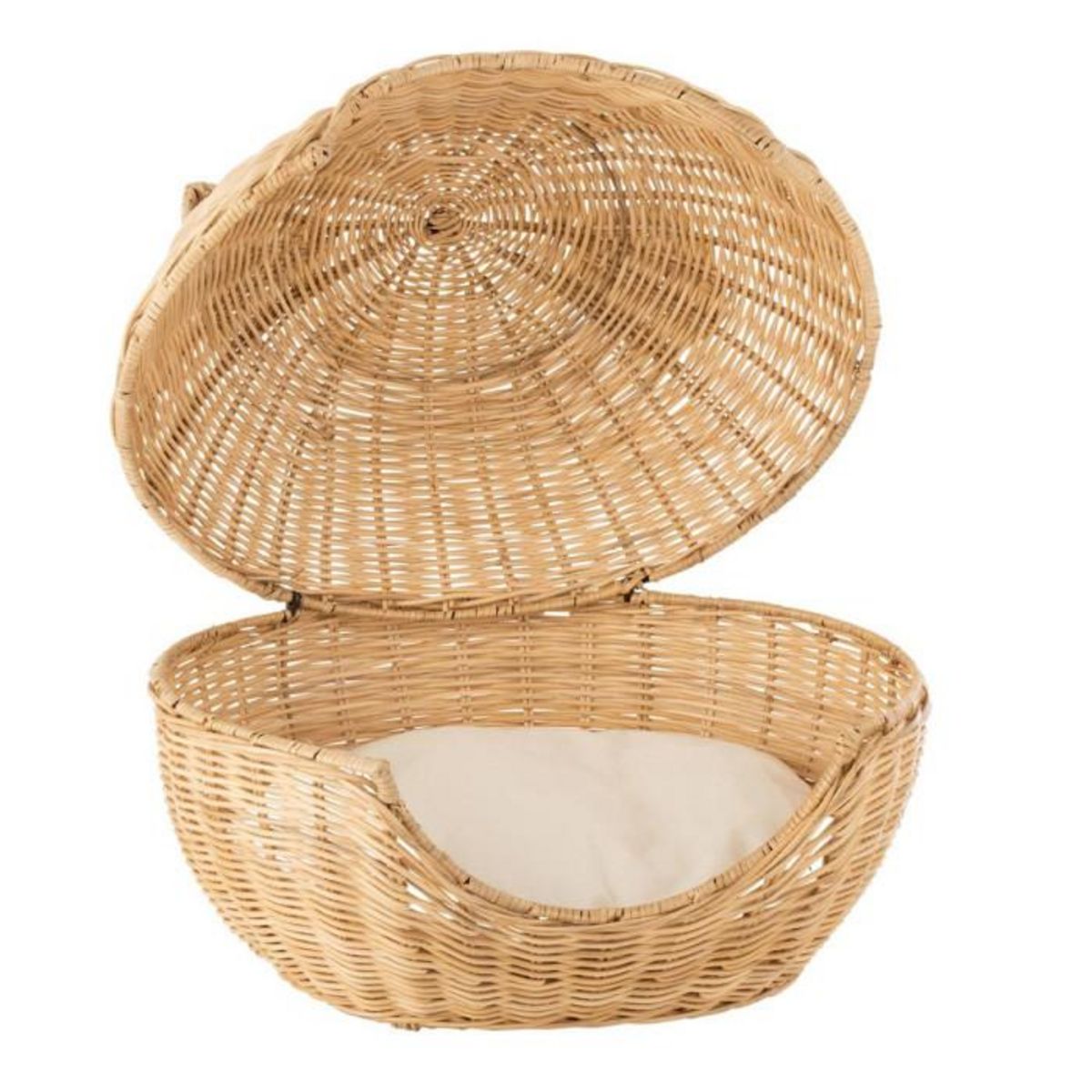 Paris Prix Panier pour Chat en Rotin  Coussin  60cm Beige