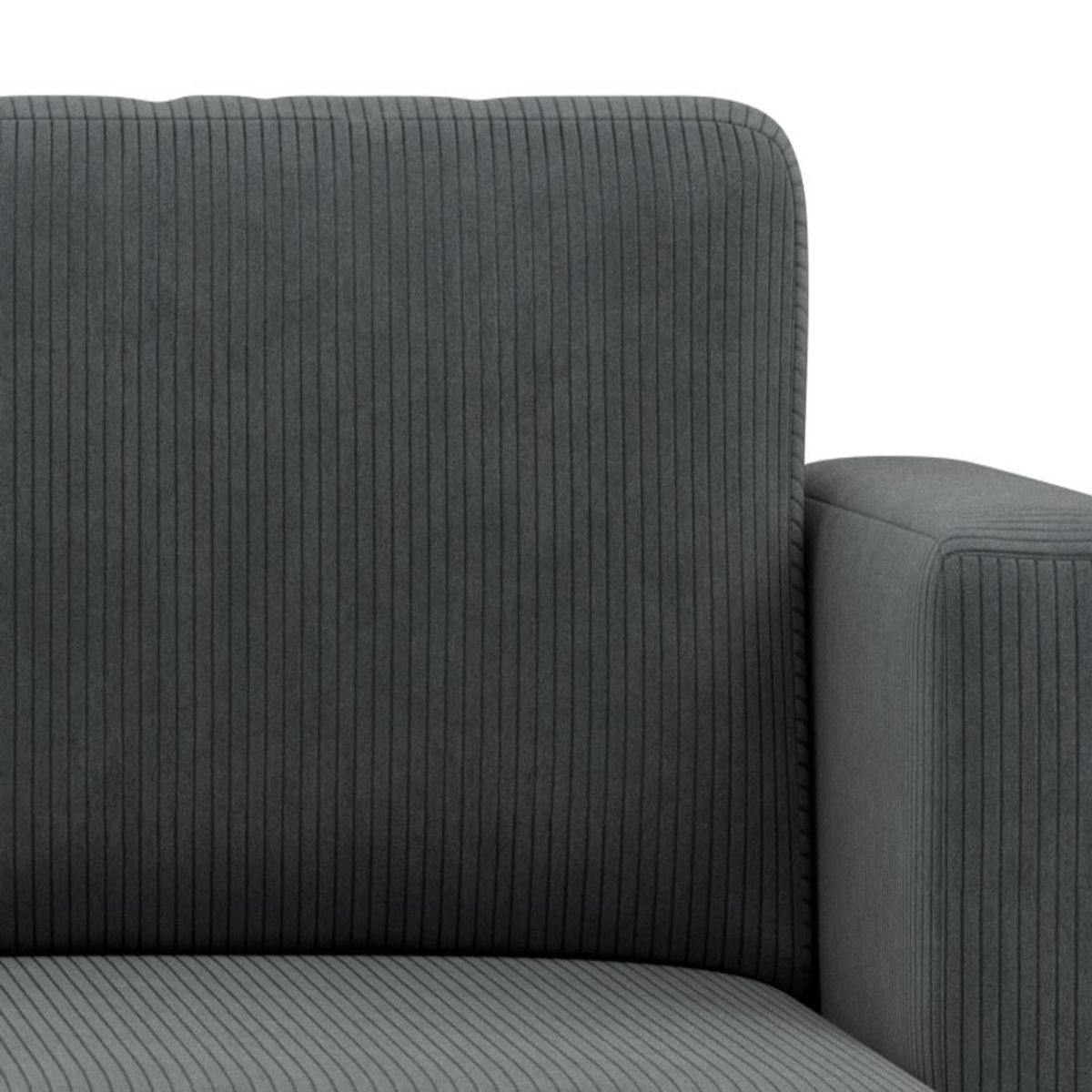 BEST MOBILIER Canopy - canapé d'angle réversible 4 places convertible avec coffre en velours côtelé