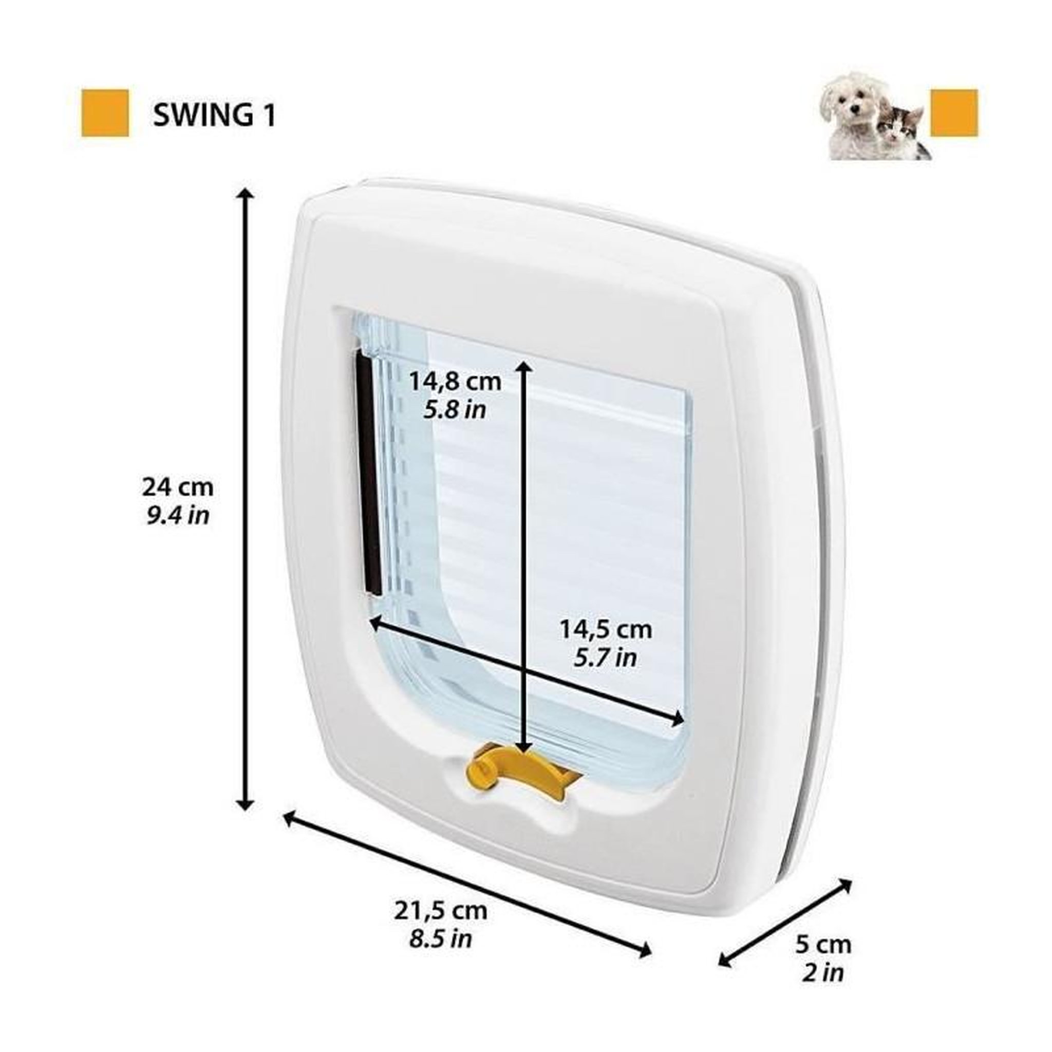 Voir la diapositive 5 : Ferplast Chatiere - FERPLAST - Swing 1 - 21,5 x 5 x 24 cm - Gris