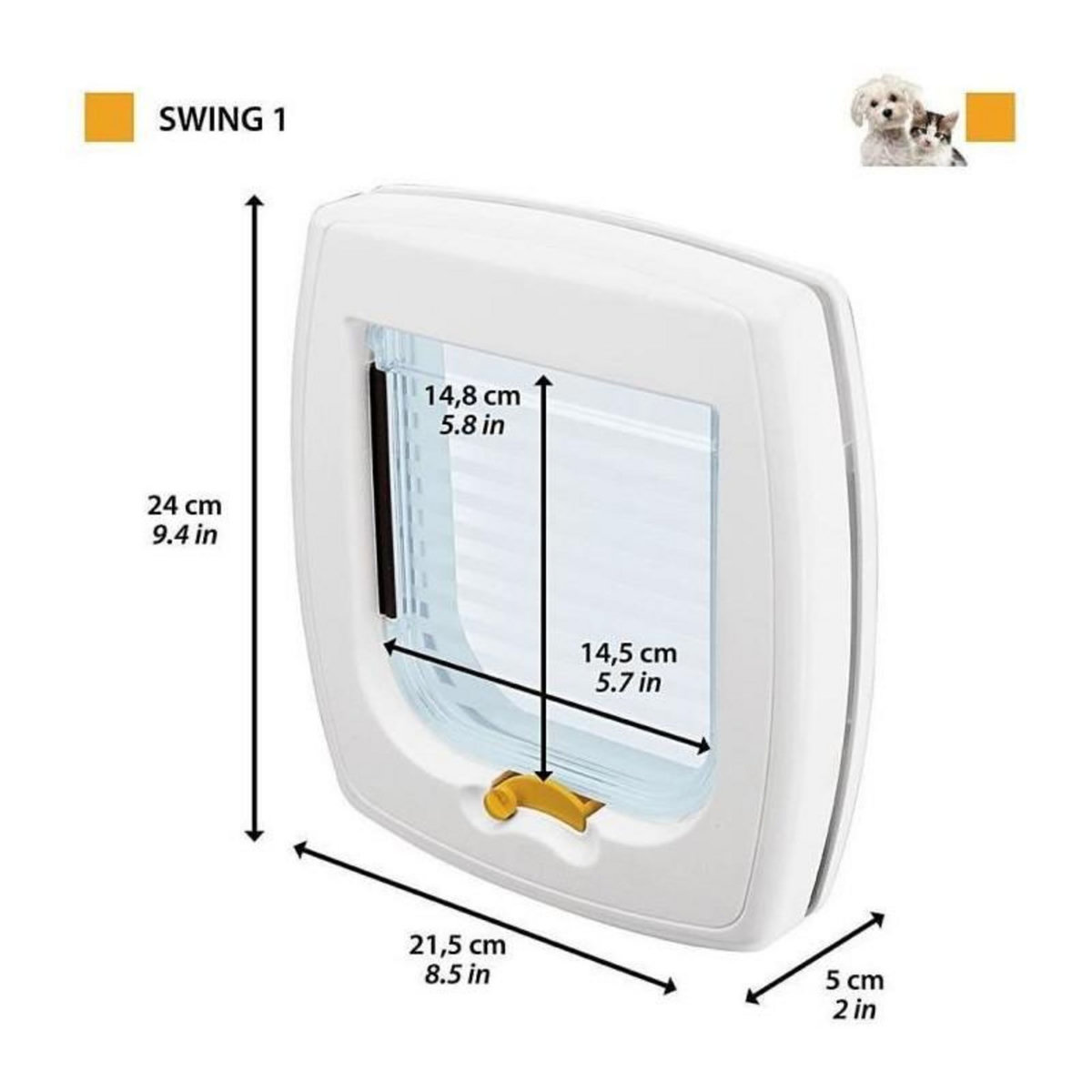 Ferplast Chatiere - FERPLAST - Swing 1 - 21,5 x 5 x 24 cm - Gris