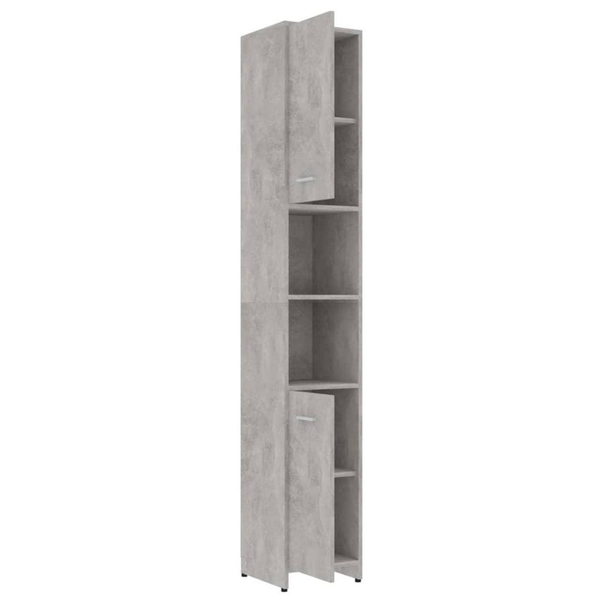 VIDAXL Armoire de salle de bain Gris beton Bois d'ingenierie