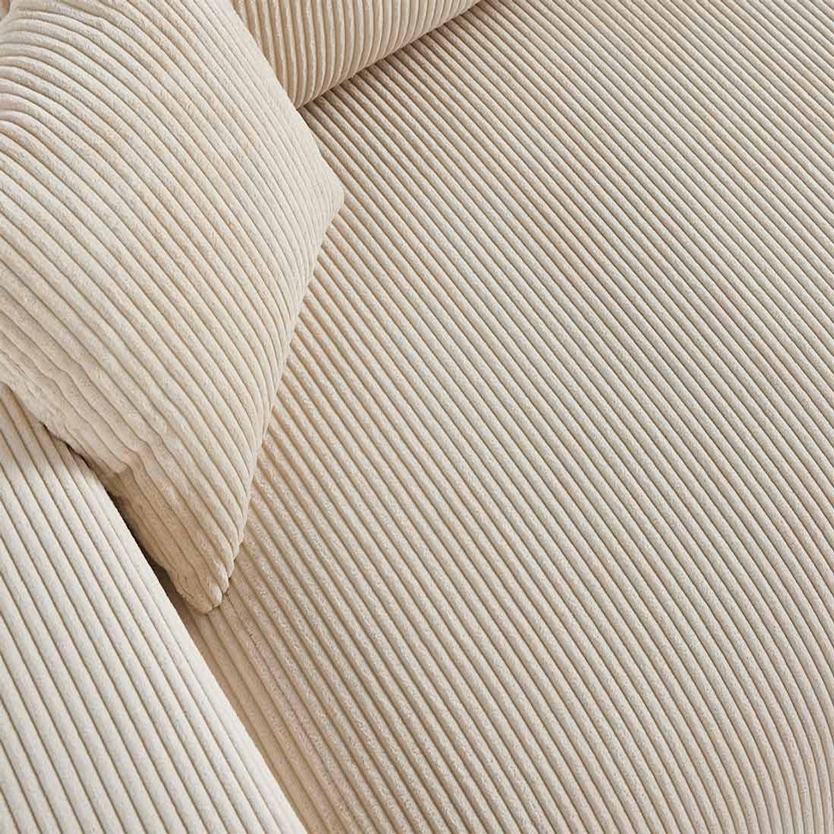 LISA DESIGN Garance - canapé droit 3 places - en velours côtelé