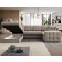 Voir la diapositive 3 : BEST MOBILIER Nappa - canapé panoramique d'angle droit 7 places convertible avec coffre en velours