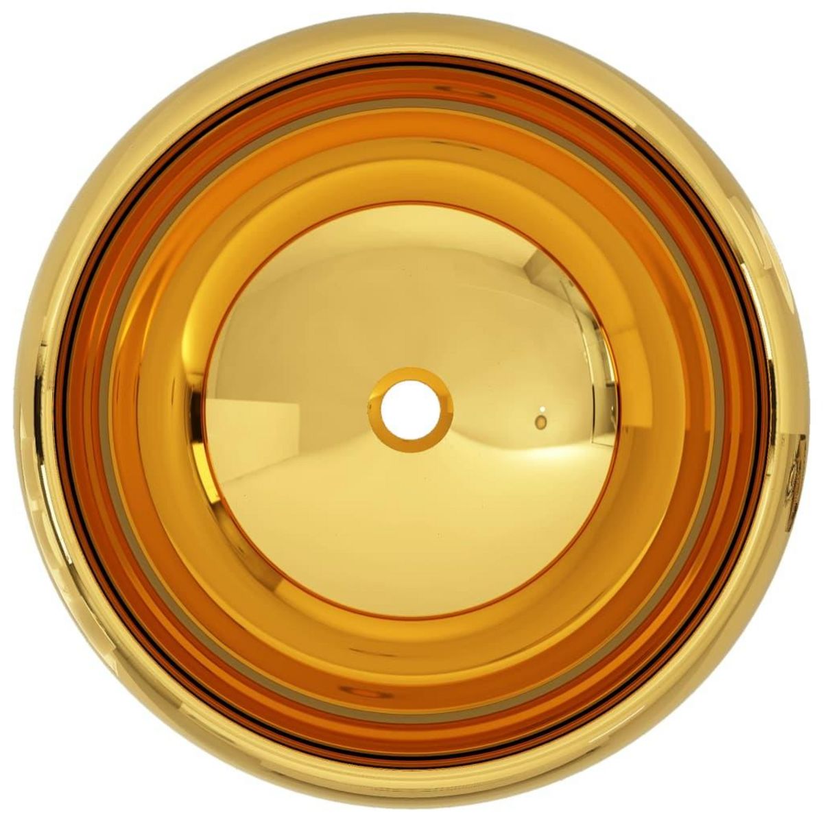 VIDAXL Lavabo 40 x 15 cm Ceramique Dore