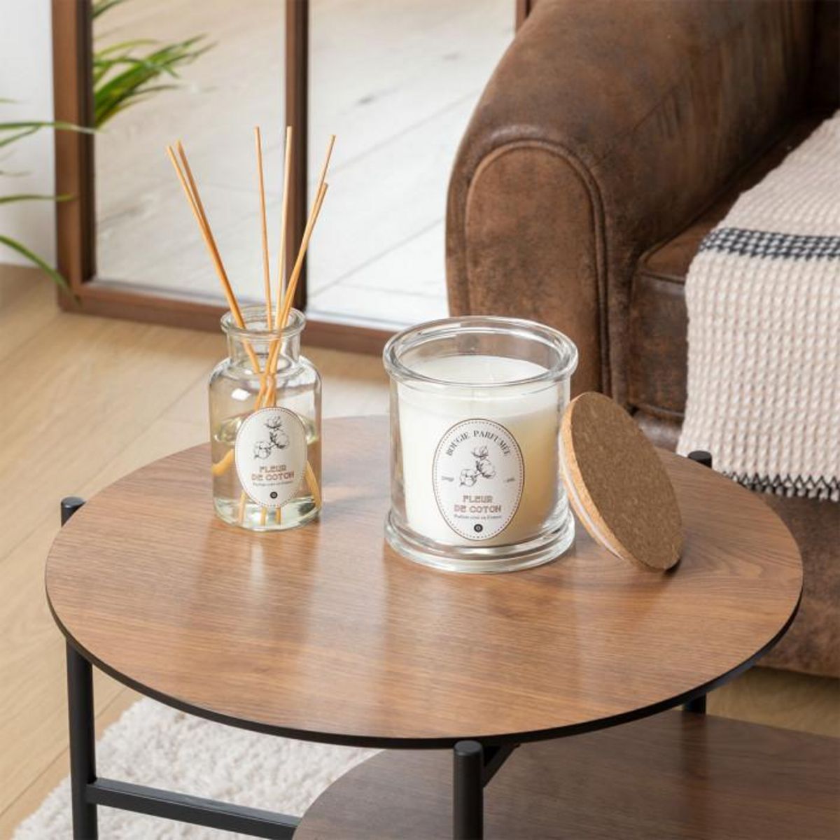 ATMOSPHERA Bougie Parfumée  Hapo  500g Fleur de Coton