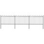 Voir la diapositive 1 : VIDAXL Cloture de jardin avec dessus en cerceau Acier 5,1 x 1,2 m Noir