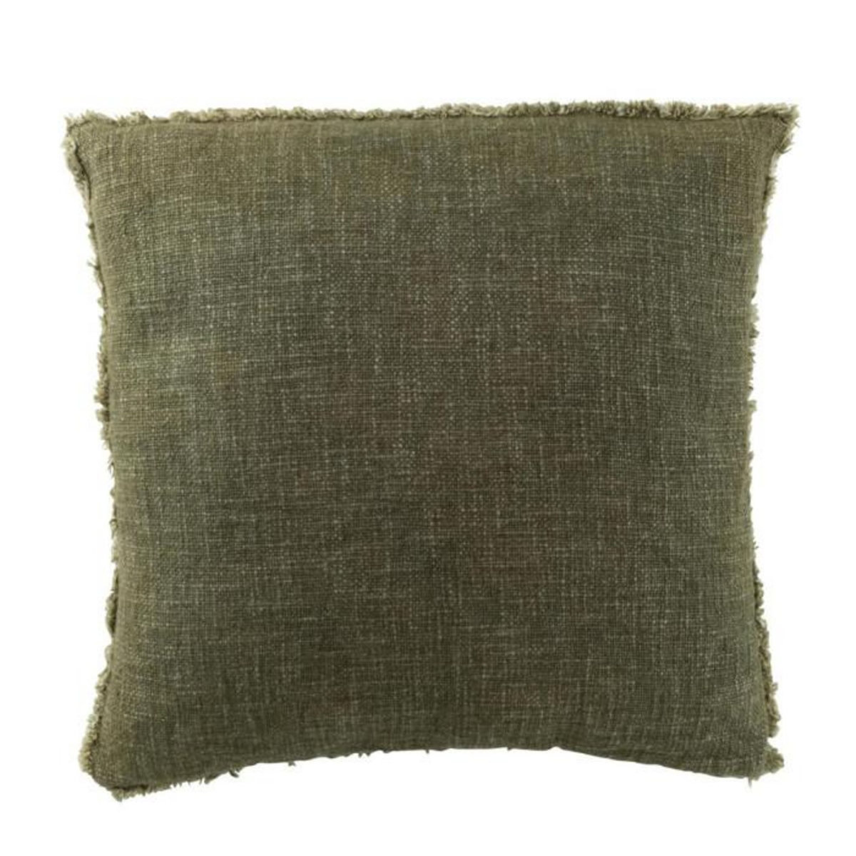 Paris Prix Coussin Déco  Effiloché  45x45cm Vert