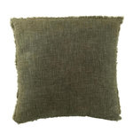 Paris Prix Coussin Déco  Effiloché  45x45cm Vert
