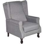 VIDAXL Fauteuil gris tissu