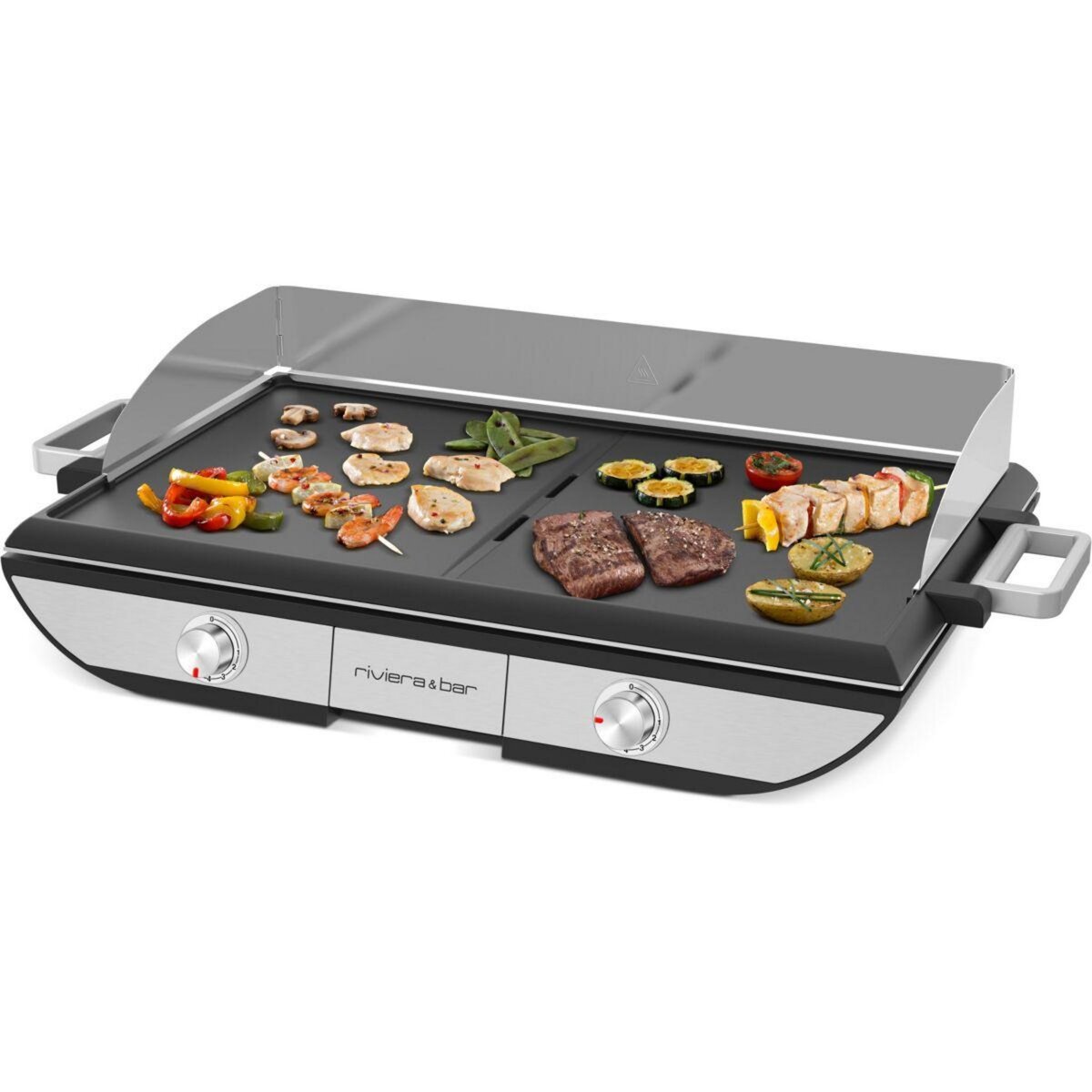 Riviera & Bar Plancha électrique QPL 650 noir gris à poser, 50x30 cm