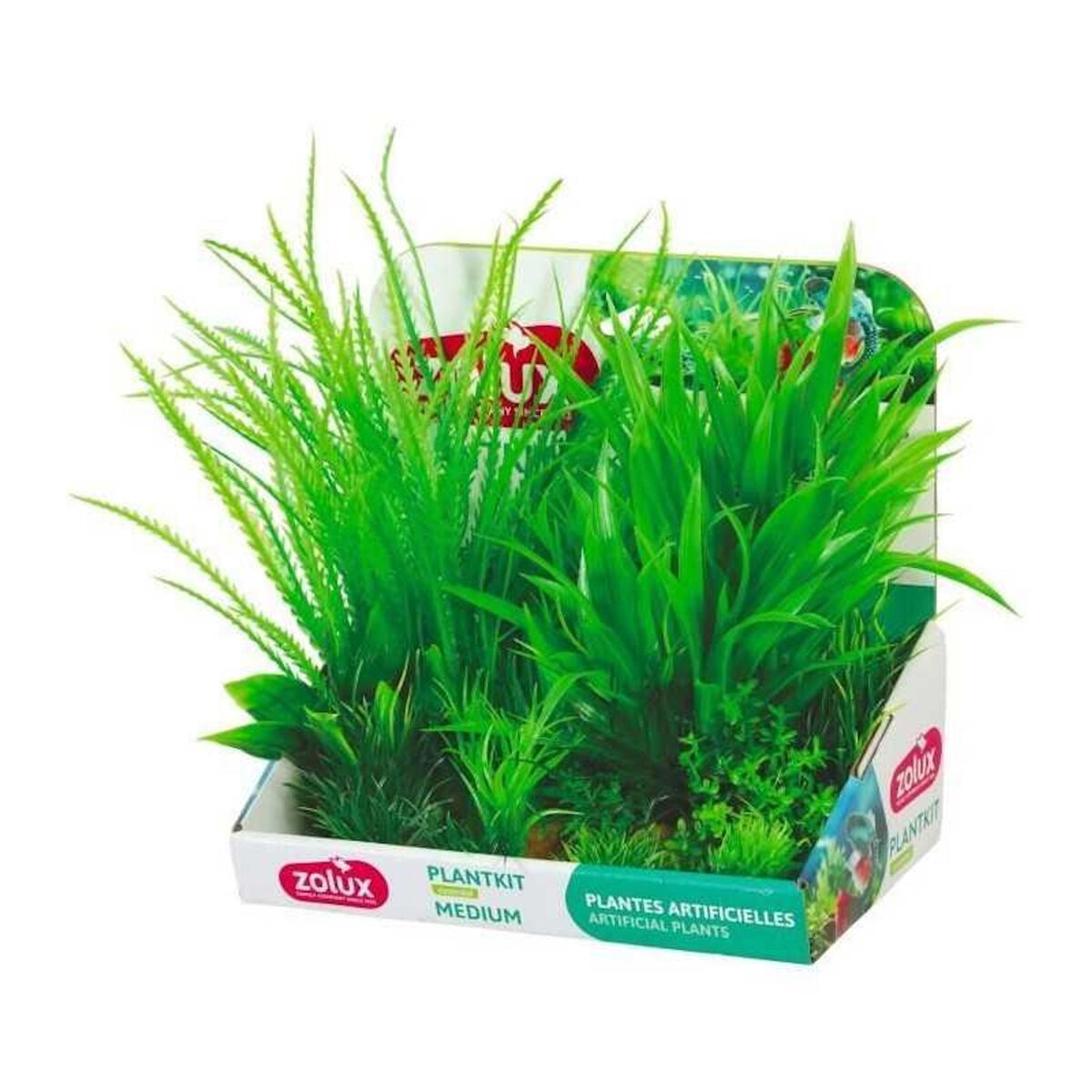 Zolux Plantes artificielles pour aquarium - ZOLUX - Plantkit - Taille M - Lot de 6