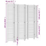 Voir la diapositive 6 : VIDAXL Cloison de separation 6 panneaux blanc bois de paulownia massif