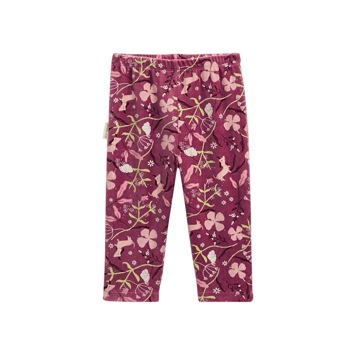 Petit Béguin Pyjama enfant 2 pièces en velours Mila