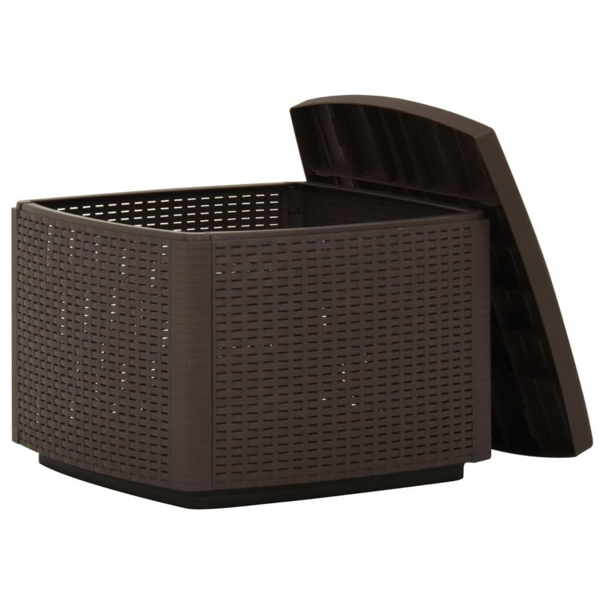 VIDAXL Table de jardin Moka 53x53x40 cm Plastique