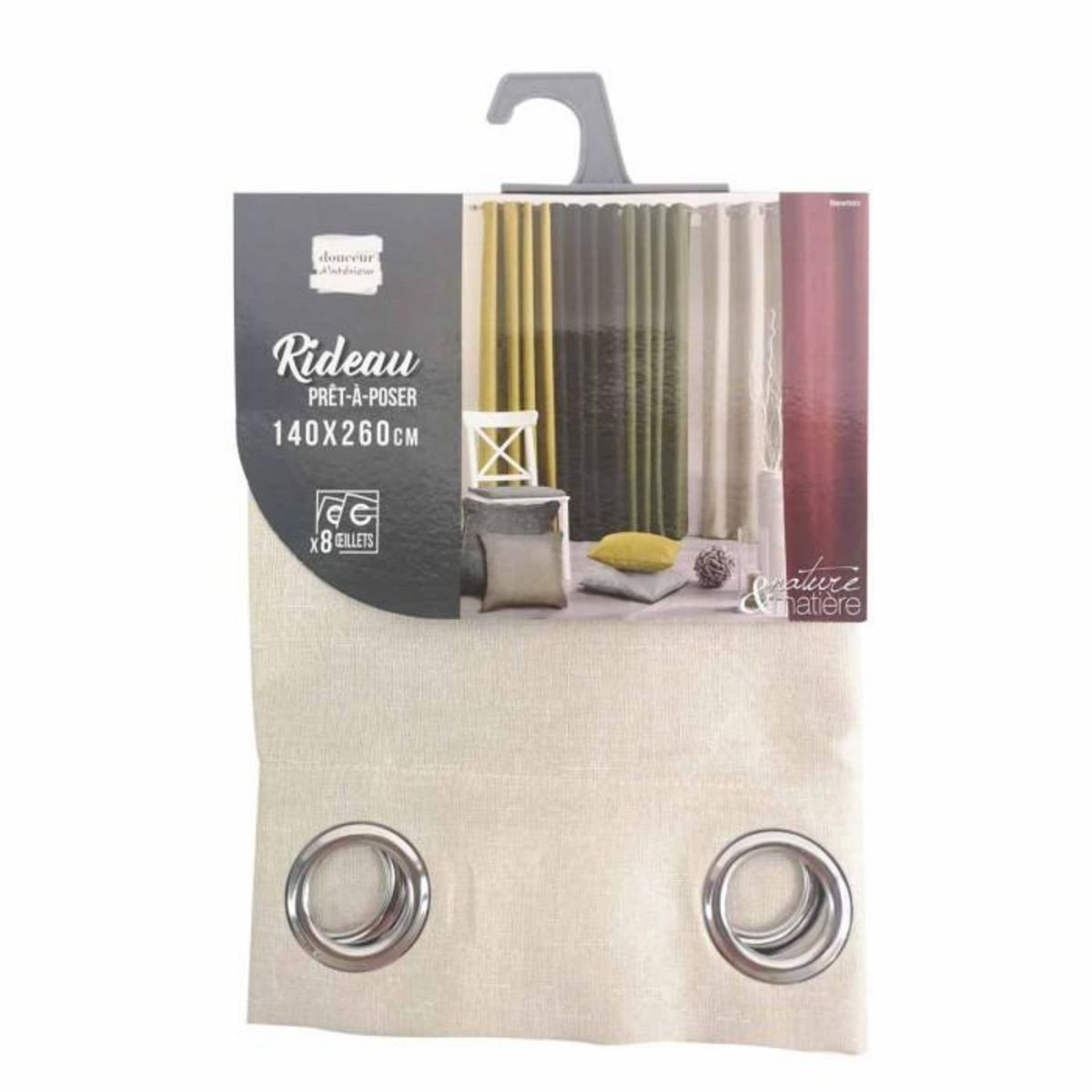Paris Prix Rideau à Œillets  Newton  140x260cm Beige