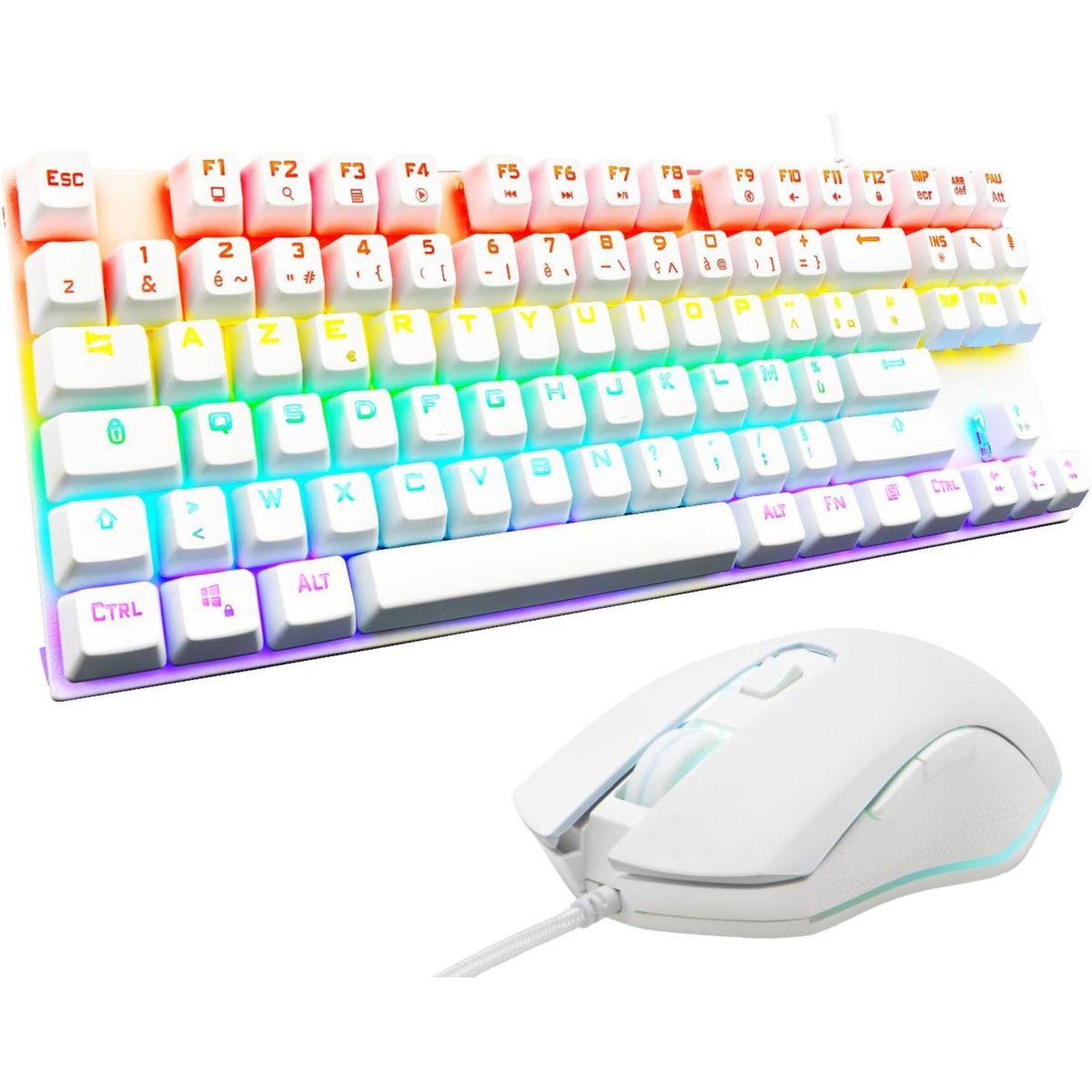 Voir la diapositive 1 : THE G-LAB Pack clavier et souris gamer COMBO MERCURY/W FR 2 EN 1