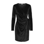 JACQUELINE DE YONG Robe Velours  Femme JDY Velvet Wrap. Coloris disponibles : Noir