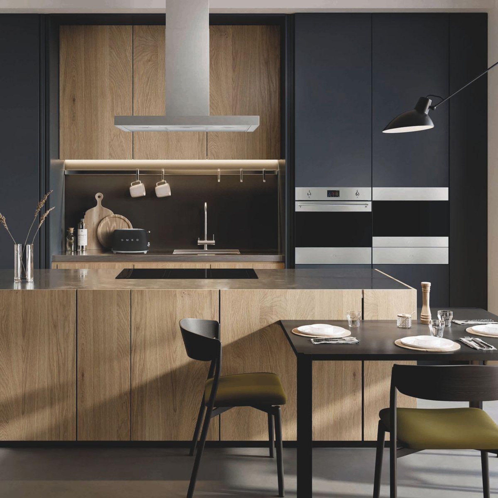 Voir la diapositive 5 : SMEG Hotte décorative murale KBCT900XE
