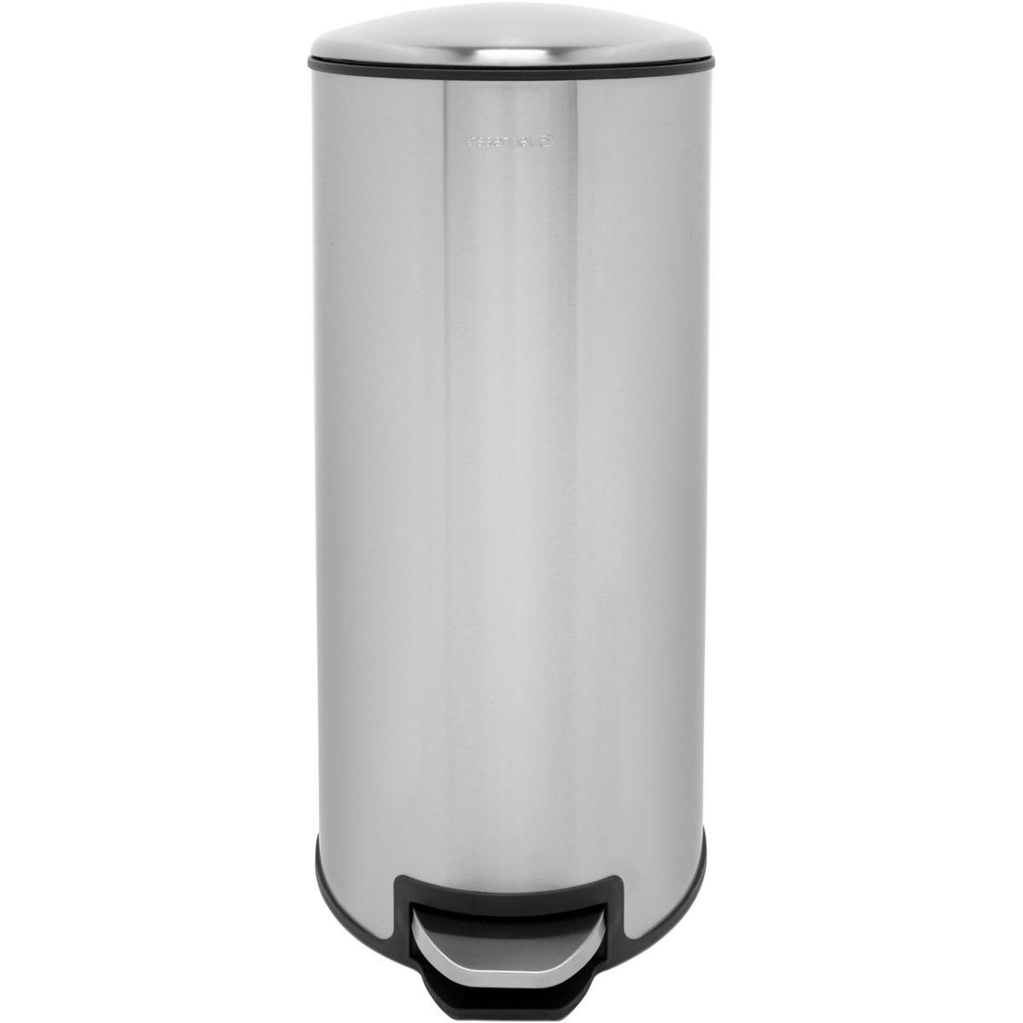 Voir la diapositive 1 : ESSENTIEL B Poubelle de cuisine manuelle ronde 30L inox à pédale