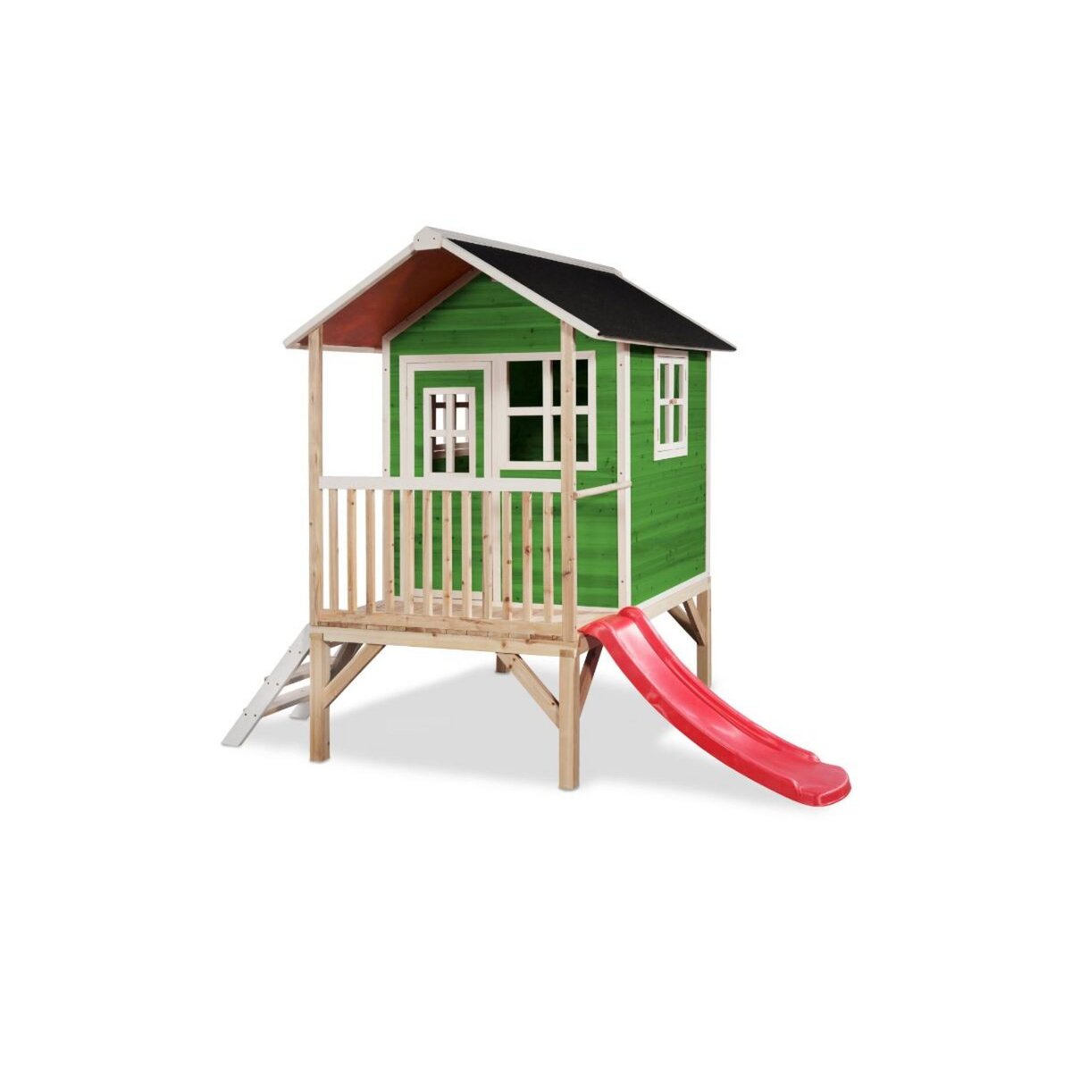 EXIT TOYS Maisonnette en bois pour enfants Loft 300 Vert - Exit Toys