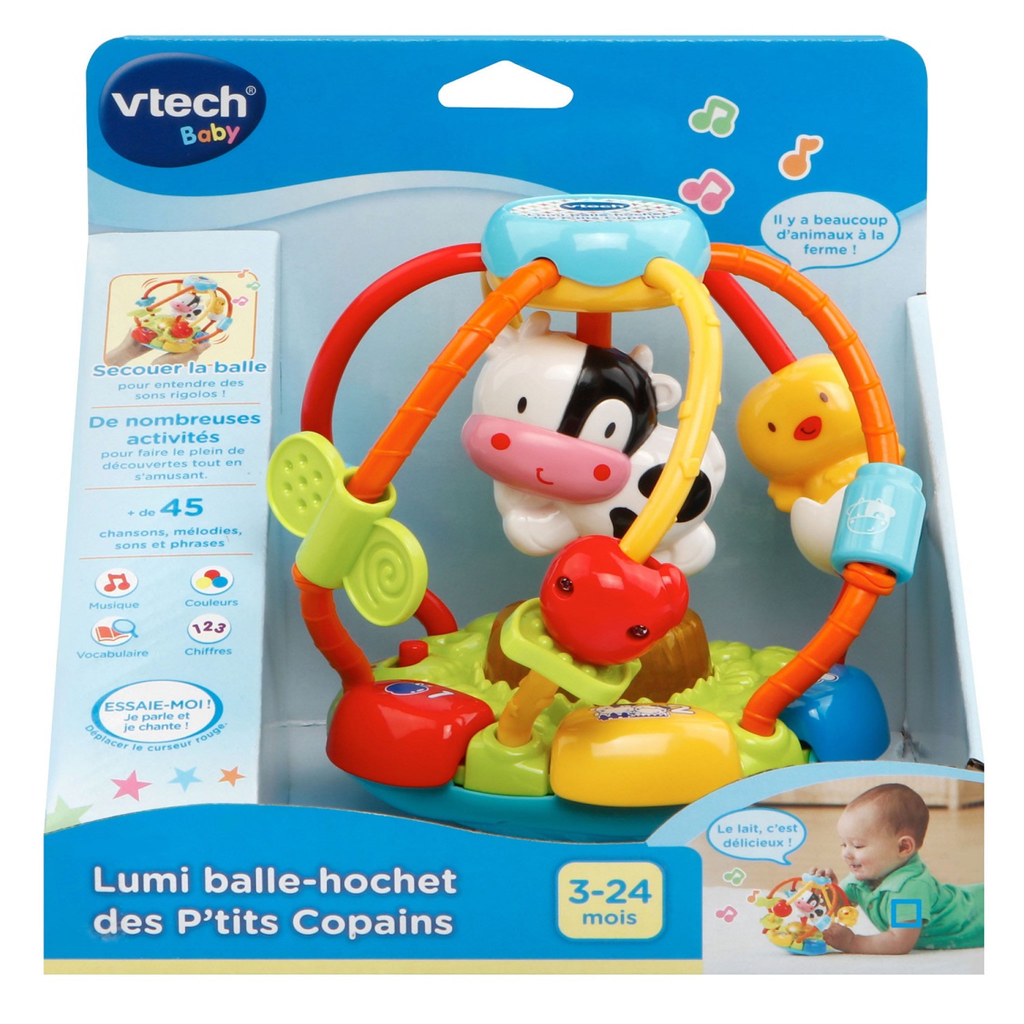 Voir la diapositive 3 : VTECH Hochet des p'tits copains Lumi balle