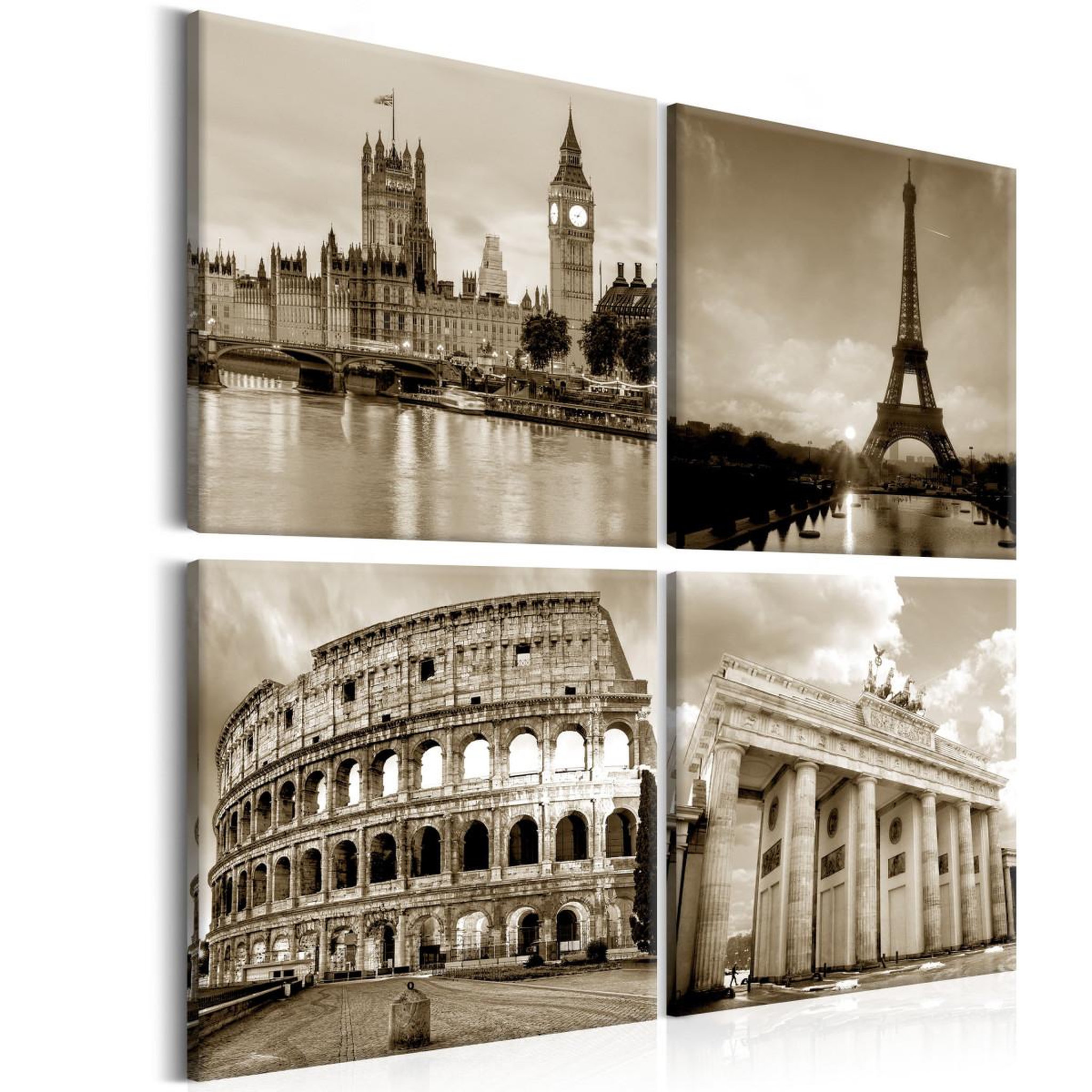 Paris Prix Tableau imprimé  european capitals. Coloris disponibles : Multicolore