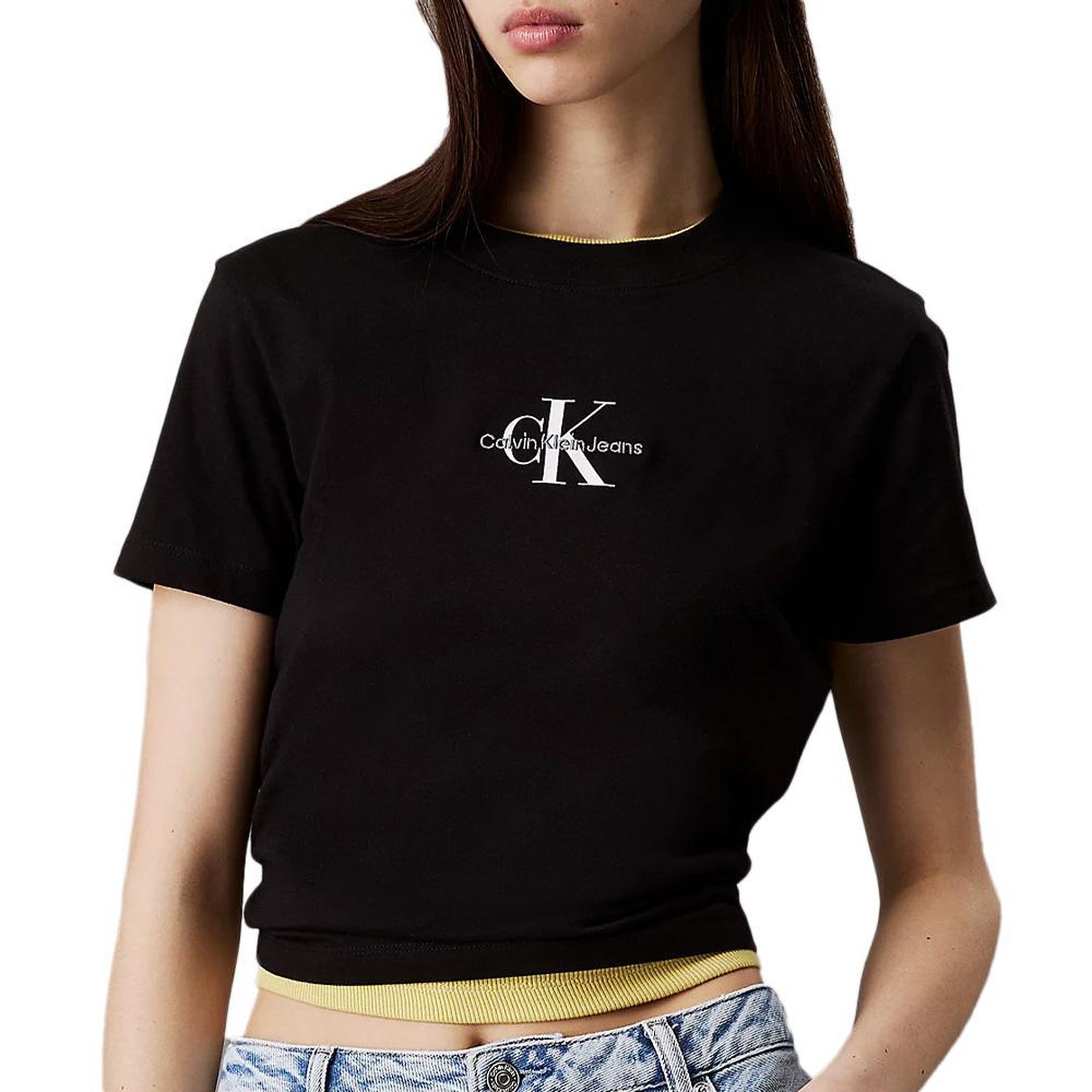 Voir la diapositive 1 : CALVIN KLEIN JEANS T shirt  Femme Calvin Klein Jeans Monologo Baby