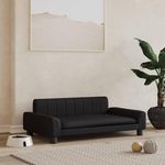 VIDAXL Lit pour chien noir 90x53x30 cm similicuir