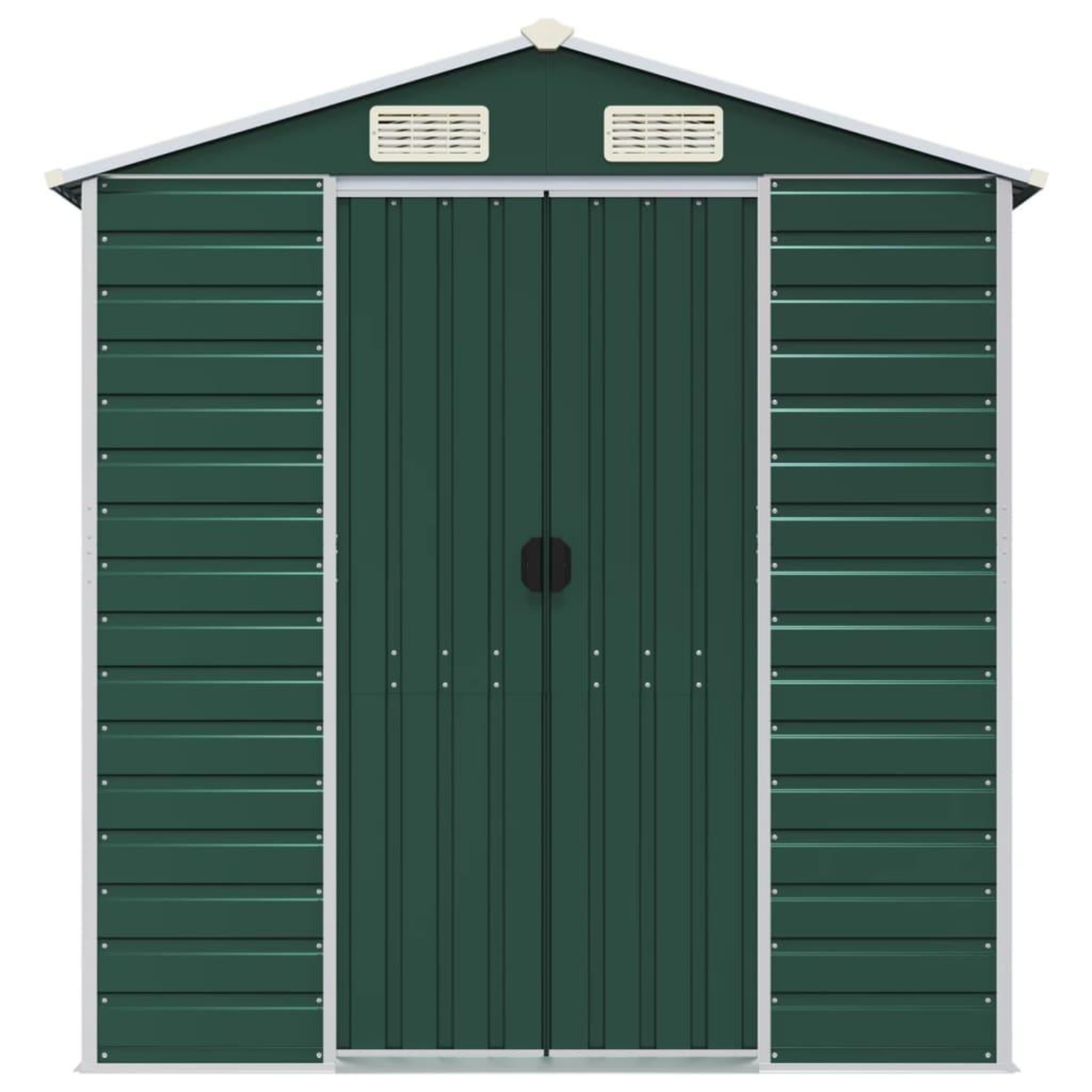 Voir la diapositive 4 : VIDAXL Abri de jardin vert 191x810x198 cm acier galvanise
