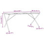 Voir la diapositive 6 : VIDAXL Pieds de table a manger cadre en X 160x80x73 cm acier