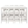 Voir la diapositive 4 : VIDAXL Ensemble de bar de jardin 9 pcs blanc bois de pin massif