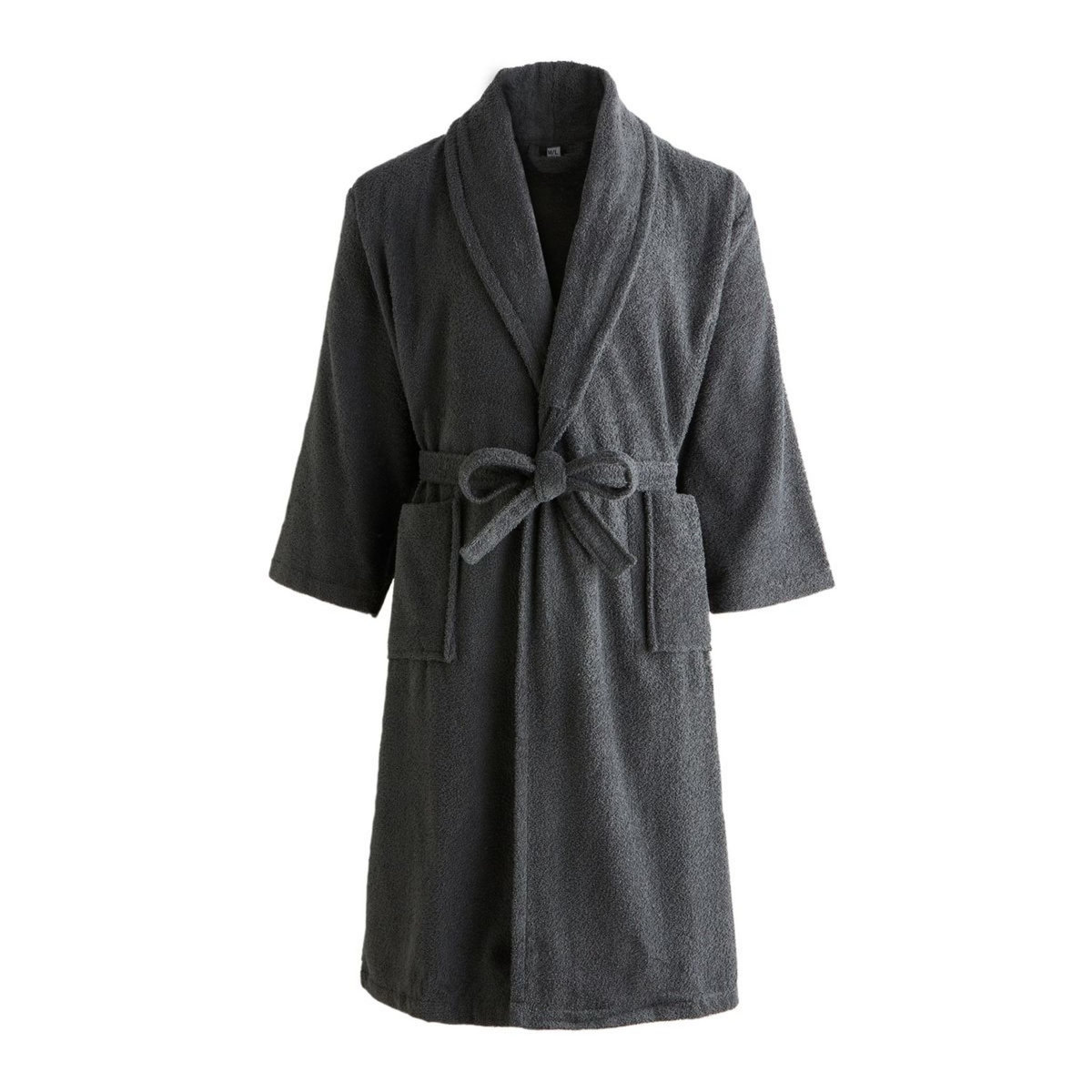 ACTUEL Peignoir col chale uni en coton 380gsm