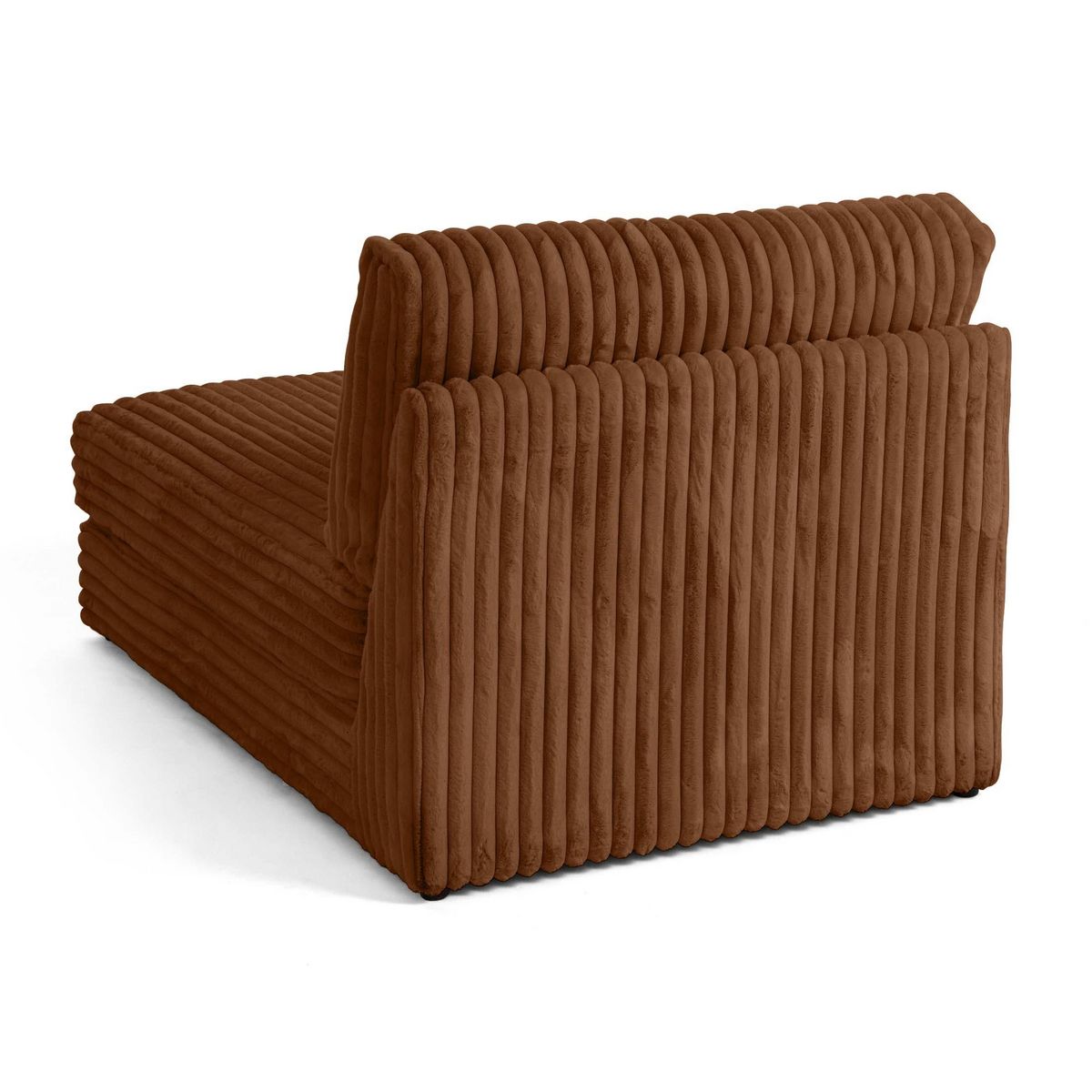 LISA DESIGN Jasper - module méridienne - en fausse fourrure côtelée